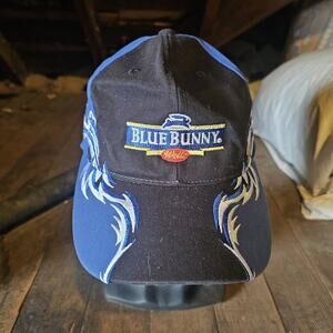 Vintage Blue Bunny Motor Speedway NASCAR Racing Auto Car One Size Strapback Hat